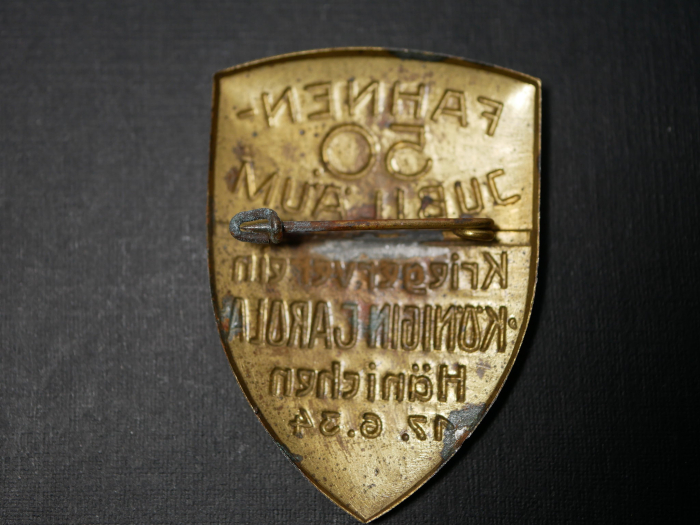 Badge - 50th Anniversary of the Standard of the "Queen Carola" Veterans' Association, Hänichen, 1934
