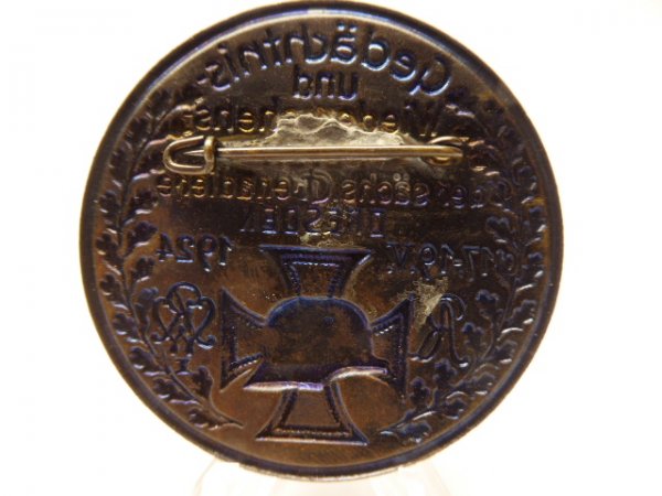 Conference badge Stahlhelmbund Gedächtnis - Reunion - Celebration of the Saxon Grenadiers 1924
