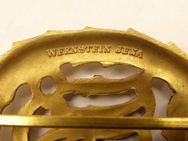 Deutsches Sportabzeichen in Gold + Stoffabzeichen, Wernstein Jena