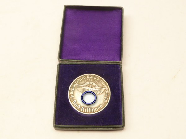 NSFK medal in a case - Corps shooting of the NS Air Force Corps Bad Kissingen 1939