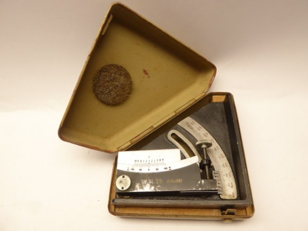 Winkelmesser 35 - W.M.35 in Box mit Hersteller - Code CWU + Abnahme