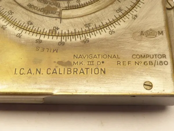 WW2 RAF Pilot Navigationscomputer MK. III D Ref. Nr. 6B / 180 ICAN Calibration