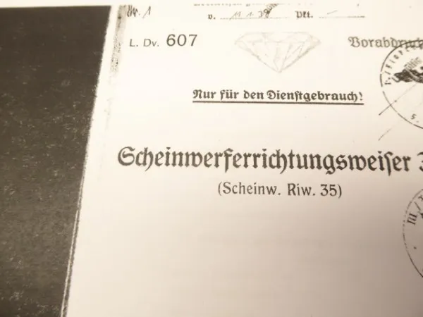 Drei in einem, HDv Heeresdienstvorschrift - Lotfe C/7a + Flakfernrohr 10x80 + Scheinwerferrichtungsweiser 35