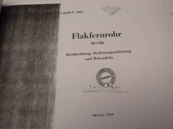 Drei in einem, HDv Heeresdienstvorschrift - Lotfe C/7a + Flakfernrohr 10x80 + Scheinwerferrichtungsweiser 35