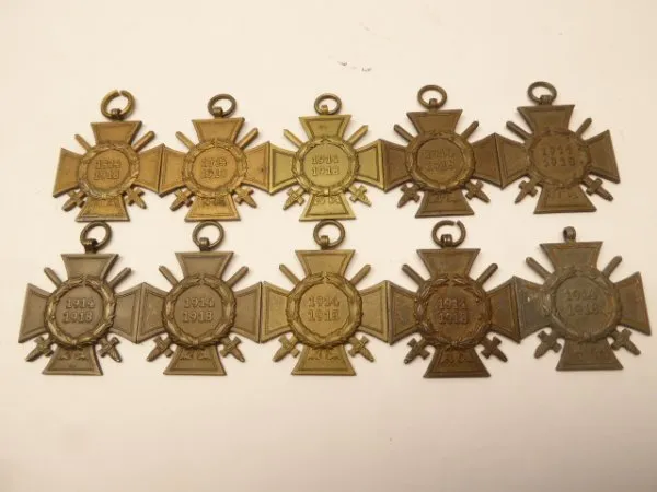 10x Frontkämpferkreuz 1914 - 1918