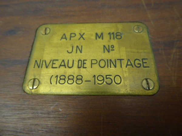 Dragonfly quadrant; Artillery measuring device, APX M 118 JN No level de pointage 1888-1950 in the box