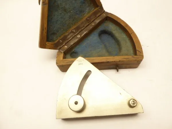 Antique dragonfly quadrant / protractor, measuring device for artillery, Simon & Co Suhl 1011 in the box