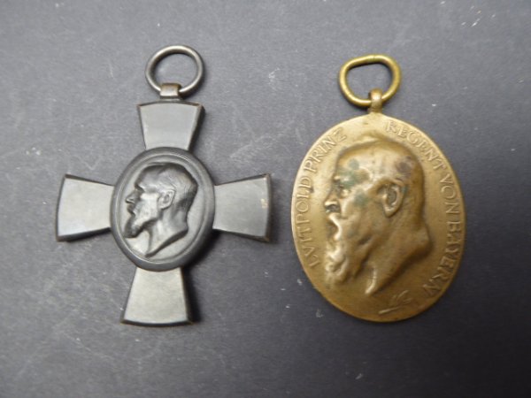 Two orders of Bavaria - King Ludwig Kreuz 1916 + anniversary medal of the army 1905