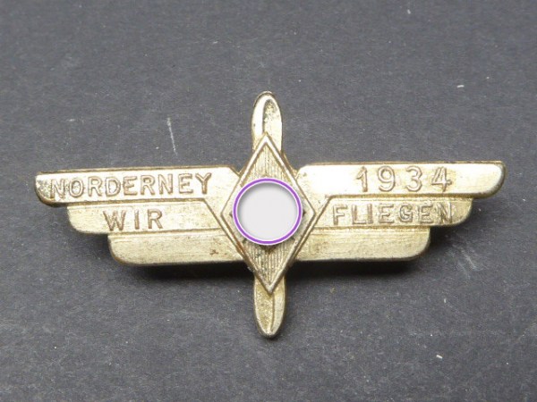 Badge - HJ Fliegerabzeichen - Norderney 1934 "We Fly"