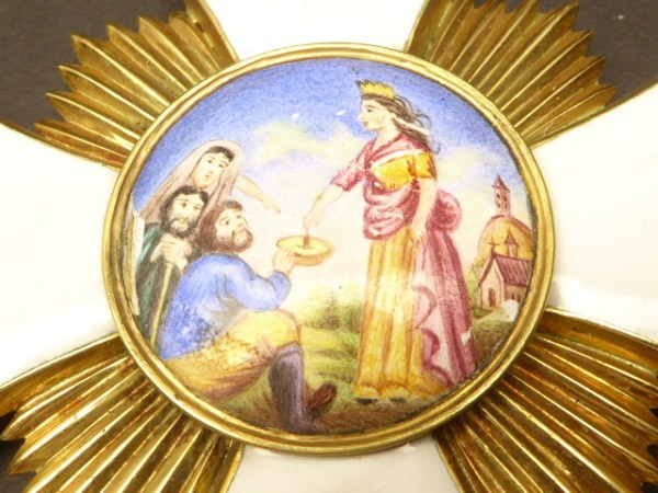 Bayern Elisabeth - Medal, Large Order Cross for Officials - Real Gold 92.4 grams