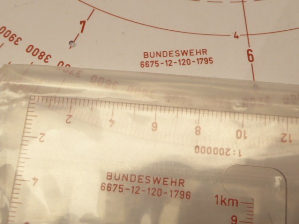 BW Bundeswehr map protractor - set 1