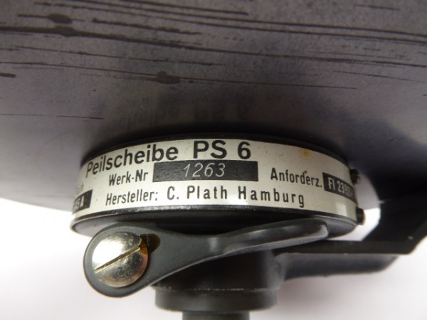 WK2 Peilscheibe PS 6 mit Zubehör im Kasten, Hersteller Plath, Hamburg