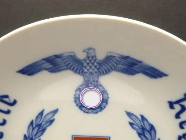 Meissen plate - "Artillery Regiment 96"