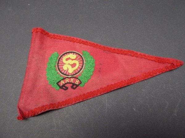 Rare bicycle pennant ARKB, worker - bike and motorists association "Solidarity"