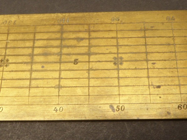 Old brass transverse scale 1: 500 - 1: 1250