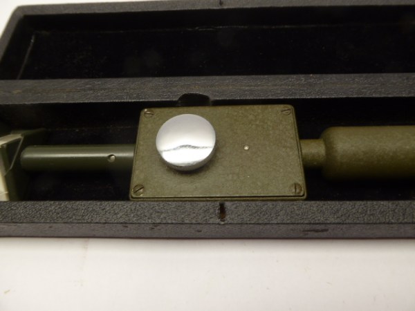 Old angle prism with plumb bob "Der Lotecoller" in a case