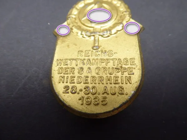 Badge - Reich competitions of the SA Group Niederrhein 1935