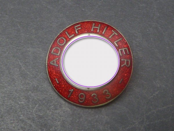 Nazi sympathy badge Adolf Hitler 1933 - enamelled