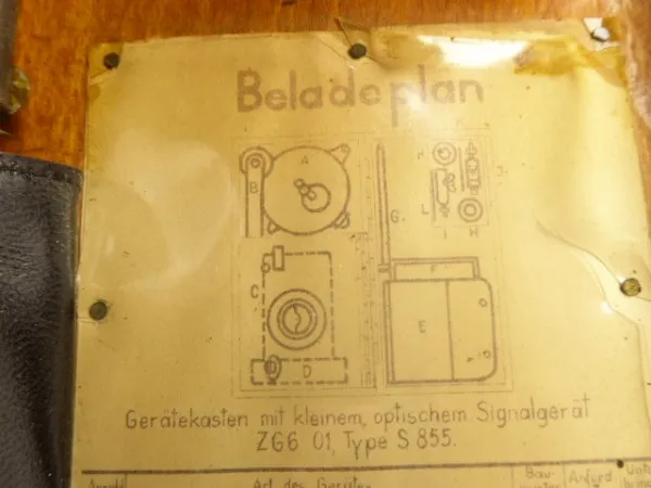 Lichtmorsegerät - Kleines optisches Signalgerät ZG6 01, Type S 855 - Telegrafen Werkstätten KBLEY in Prag