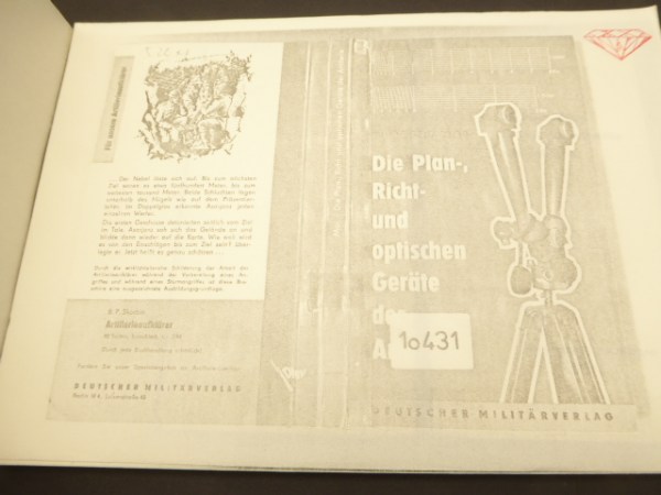 NVA service regulation optical devices IV, copied from the Bundeswehr Wehrbereichsbibliothek Hannover