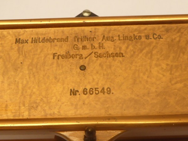 Max Hildebrand Freiberg / Saxony - portable declinatorium in a box around 1925