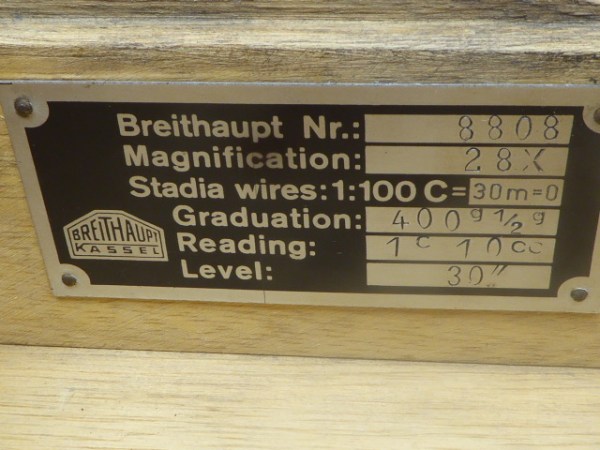 Bergbau Theodolit / Tachymeter von Breithaupt Kassel in Kasten