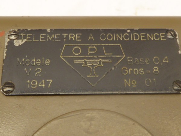Frankreich - OPL Entfernungsmesser / Telemetre a Coincidence Modele V2 1947 Base 0,4 Gros 8 Nr. 1