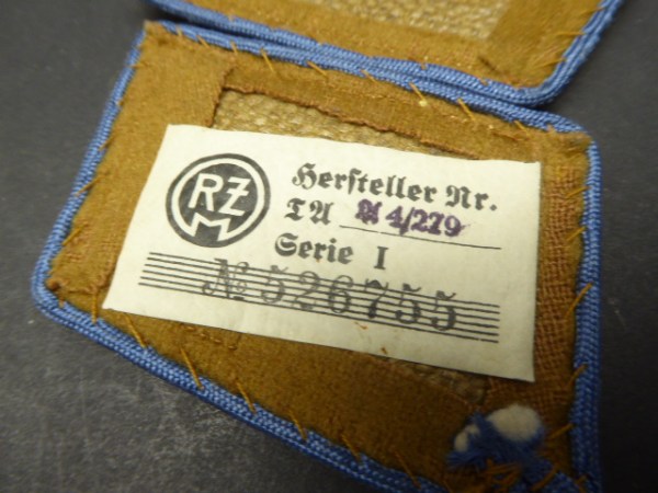 NSDAP Kreisleitung - Paar Kragenspiegel mit Etikett