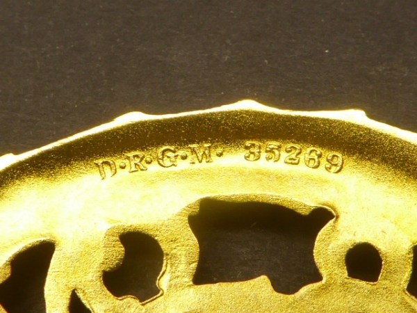 DRL Sportabzeichen in Gold mit Hersteller Wernstein Jena