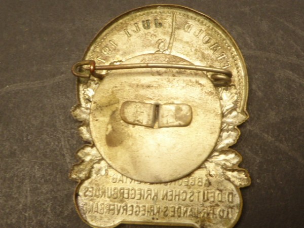 Badge - Detmold 1911 - Congress of Representatives of the German Warrior Association - National Warrior Association