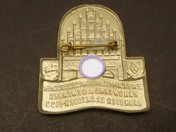 Conference badge - Generalappel of the Northwest German Crafts 1933