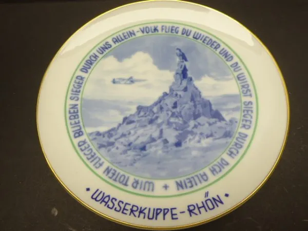 Andenken - Teller Wasserkuppe Rhön - Segelflieger