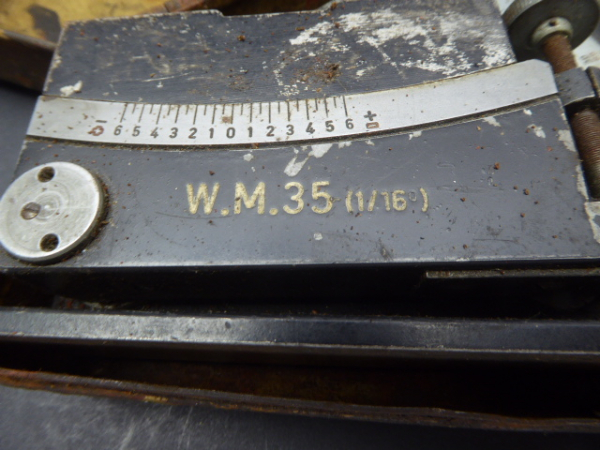Wehrmachtsartillerie Winkelmesser "WM35" im Kasten