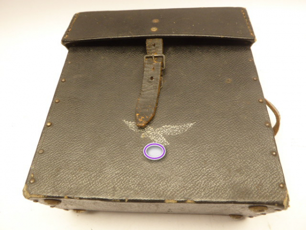 LW Luftwaffe - unknown leather bag with printed eagle