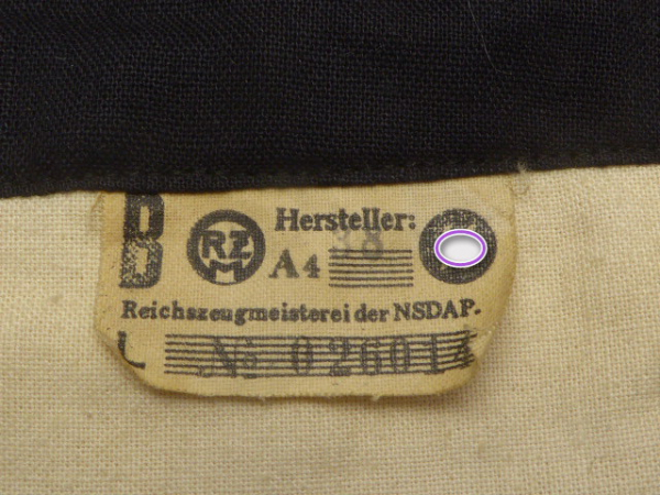 SS Standarten Pennant - Standard I / 85 with label