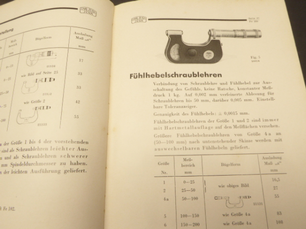 Buch - Zeiss Technische Feinmessgeräte Katalog.