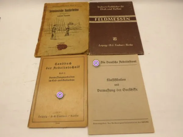 4x Hefte - RAD Handbuch für Arbeitstechnik + DAF Klassifikation und Vermessung der Seeschiffe ++