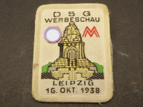 KDF badge - DSG advertising show Leipzig 1938
