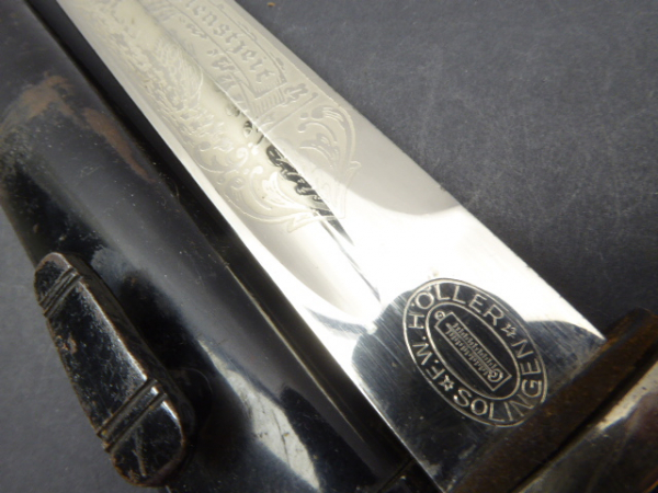 Long SG side rifle with blade etching - In memory of my service time - Höller Solingen