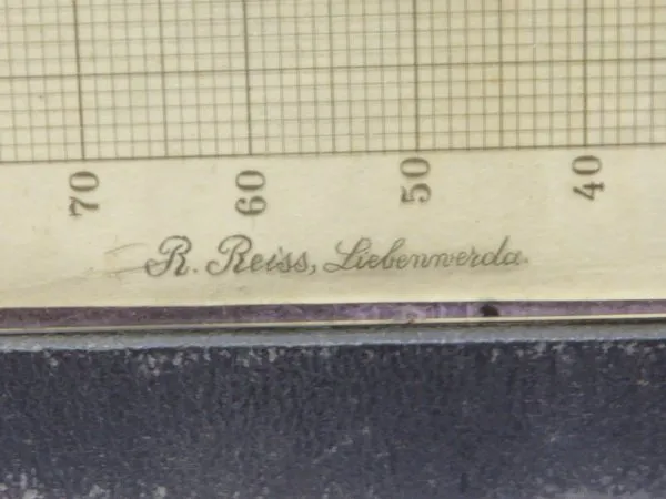 R. Reiss Liebenwerda - glass mesh plate for scale 1: 1000 in a slipcase