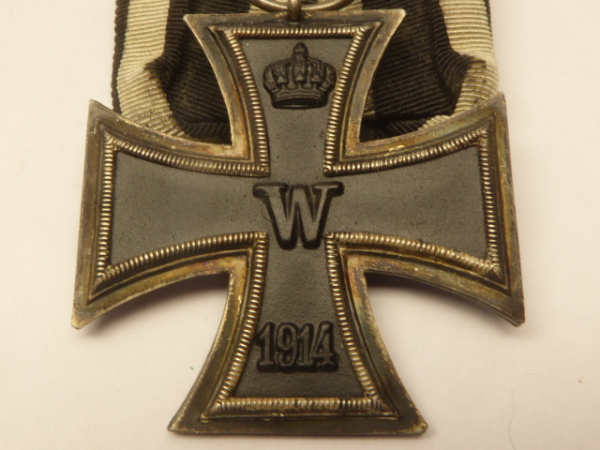 Eisernes Kreuz 2. Klasse - EK2 an Einzelspange 1914 mit Hersteller