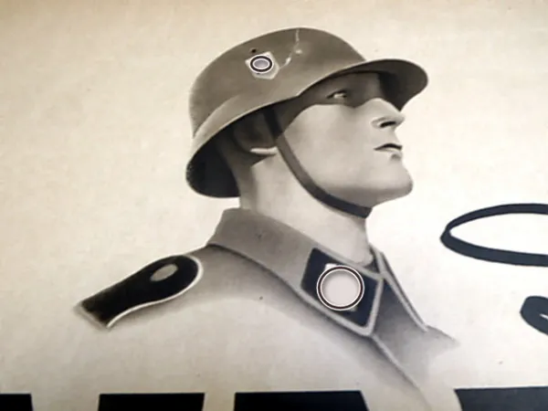 Anwerbe - Plakat, "Die Waffen - SS kämpft in Sowjetrussland"