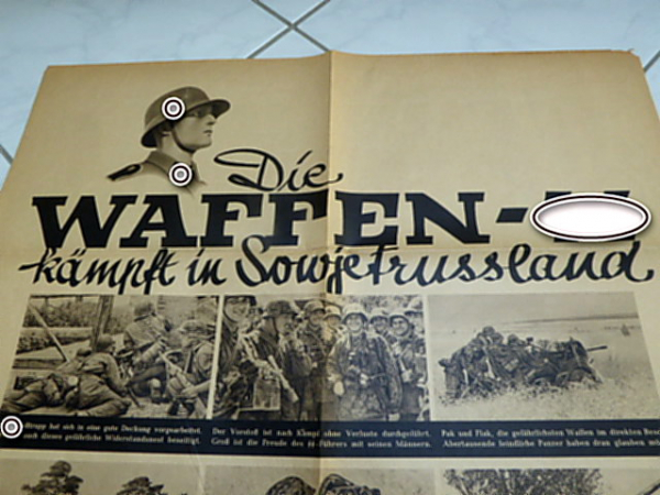 Anwerbe - Plakat, "Die Waffen - SS kämpft in Sowjetrussland"