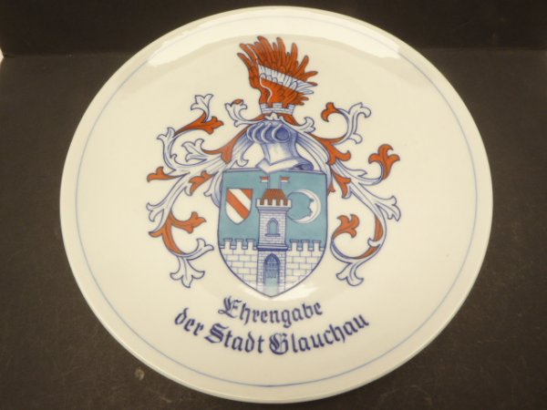 Meissen plate - Honorary gift of the city of Glauchau - 1st choice