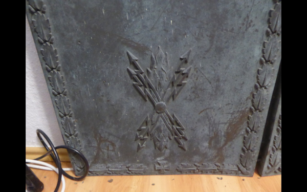 Zwei große Bronze Tafeln: Kavallerie Telegraphen Schule + Telegraphen Bataillon I