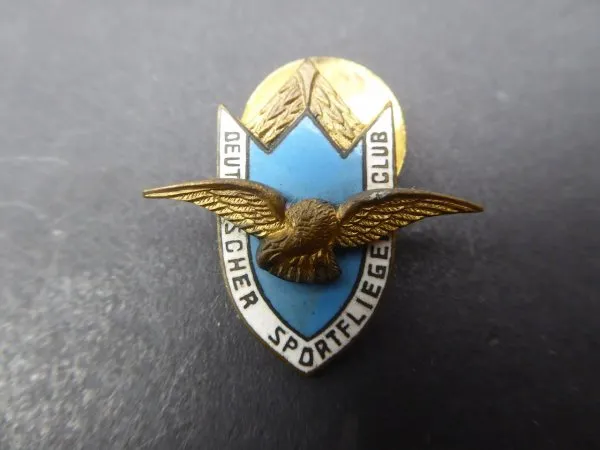 Buttonhole badge - Deutscher Sportflieger Club - Manufacturer J. Godet & Sohn Berlin