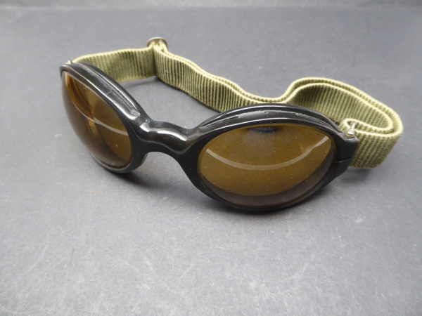 LW Luftwaffe aviator splinter protection goggles with Ultrasin lenses, 1st model
