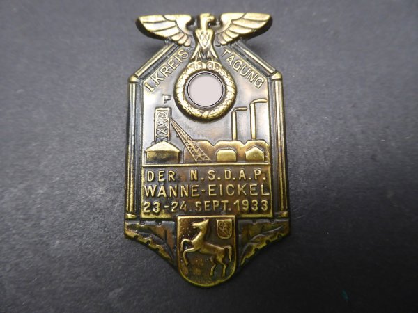 Abzeichen - 1. Kreistagung der NSDAP Wanne-Eickel 1933