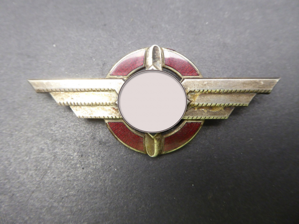 Cap badge / cap emblem - DLV German Air Sports Association with manufacturer B&N Lüdenscheid