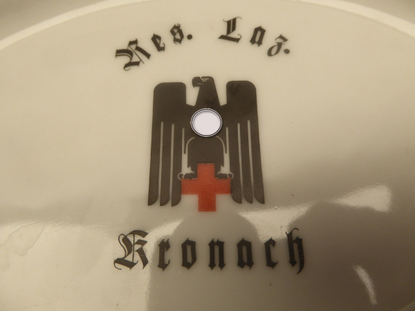 1. DRK - German Red Cross, serving plate - Reserve military hospital in Kronach